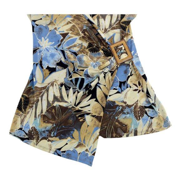 Libra Womens Medium Blouse Tunic Floral Polyester/Spandex - Picture 3 of 4